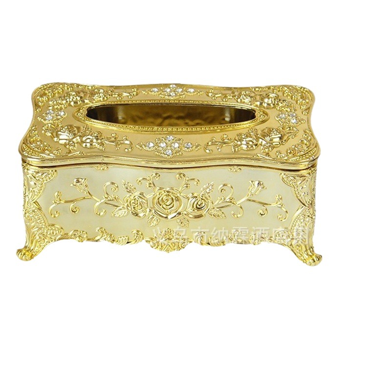 Caja de pañuelos de estilo europeo sala de estar tejido creativo nórdico ins caja de pañuelos de hogar KTV mesa de café simple comida Linda