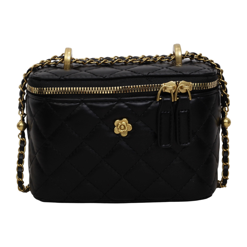 Bolso cuadrado bordado de diamante para mujeres 2026 nuevo comercio exterior de alta calidad humedad moda universal cadena mochila de hombro