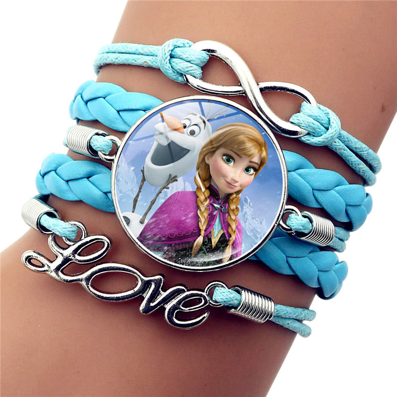 Blue woven bracelet Aisha Anna mermaid Cinderella ocean romance Princess hand jewelry cross-border hot sale