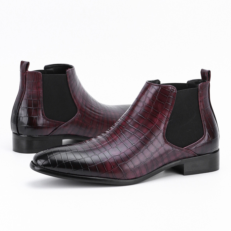 Stivali da uomo Scarpe da uomo con testa quadrata piccola tutti gli stivaletti da uomo alla moda_voghion.com