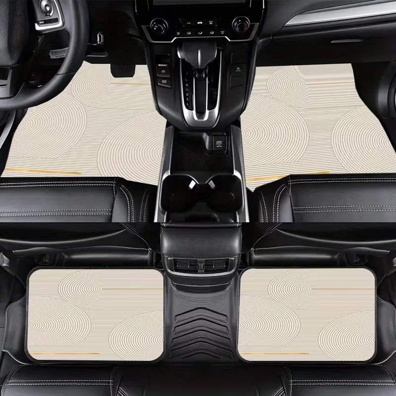 Cross-Border Minimalist Car Interior Floor Mats, Thickened Dirt-Resistant and Scratch-Resistant Mats, Easy to Care For, Can Be Cut, Wholesale and Dropshipping Available