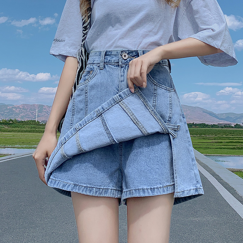 High Waist Denim Short Pants Women's Pants Summer Thin 2025 New Slim A- line Short Pants Skirt Hip Half-length Skirt High Waist Denim Short Pants Women's Pants Summer Thin 2025 New Slim A- line Short Pants Skirt Hip Half-length Skirt