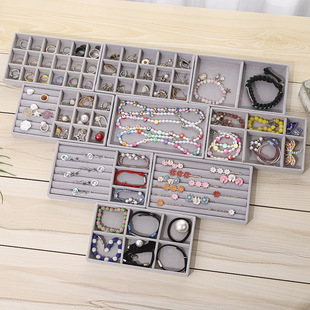 Drawer Jewelry Storage Box Velvet Tray Drawer Cabinet Jewelry Earrings Earrings Ring Necklace Storage Tray Removable