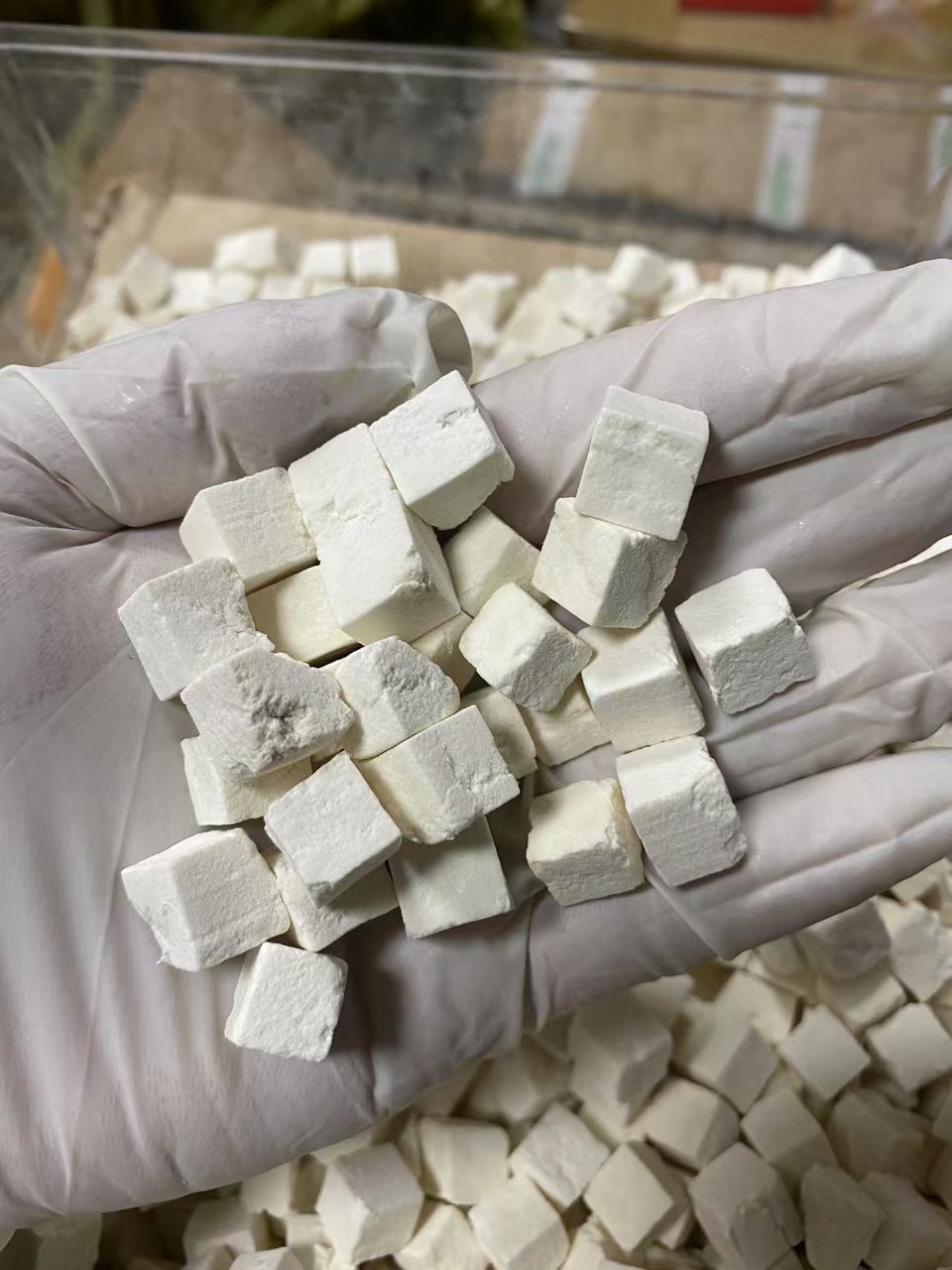 Dried Poria Cubes Fu Ling 茯苓 Diced White Poria Root for Herbal Soups and Decoctions quality and texture