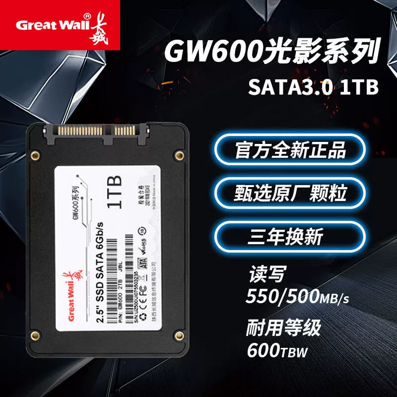 Great Wall GW600 Light and Shadow SSD твердотельный диск для ноутбука, 2.5" SATA3.0 интерфейс