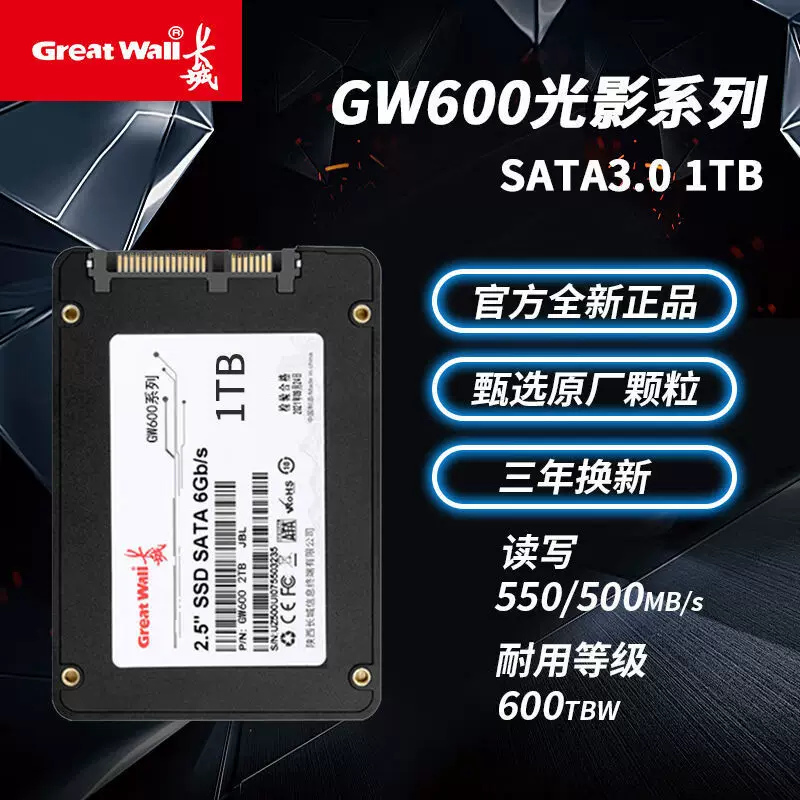 Great Wall GW600 Light and Shadow SSD твердотельный диск для ноутбука, 2.5" SATA3.0 интерфейс