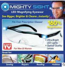 TV新款 mighty sight带led灯眼镜 老花镜放大镜 源头厂家现货