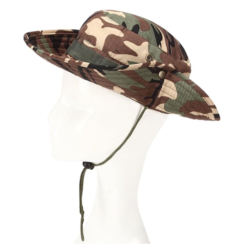 Bump outdoor sun protection sun hat camouflage cap Camping Fishing fisherman cap summer cross-border hot sale AT8704