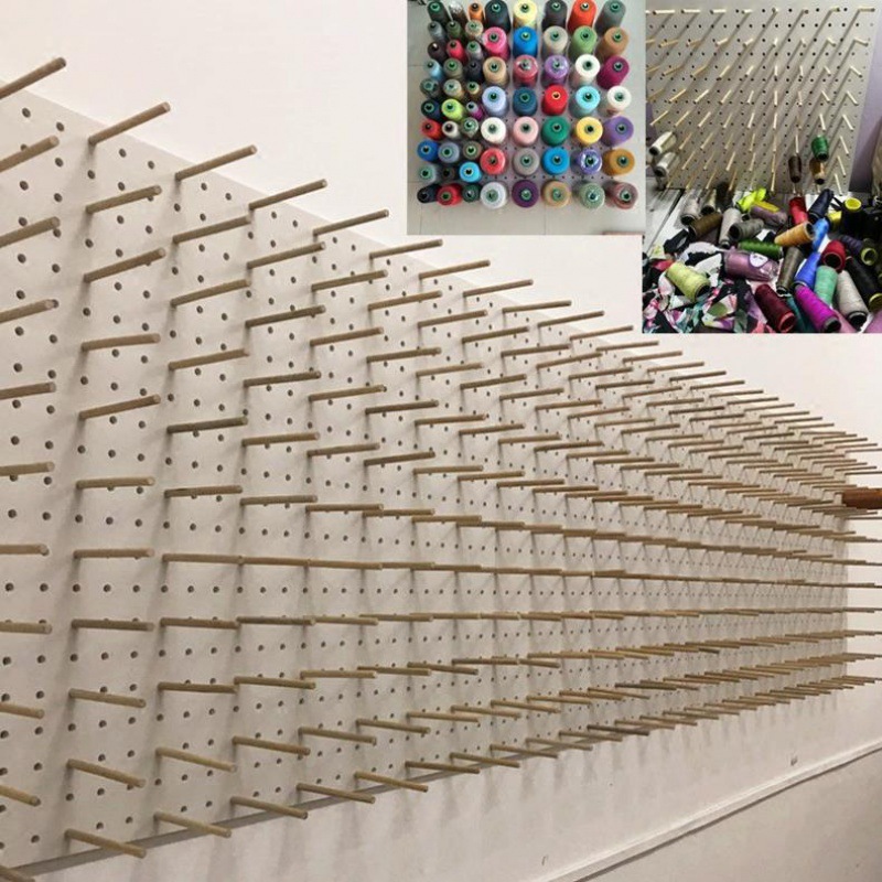 wholesale Sewing thread solid wood Pagoda line household Coil holder sewing Storage rack Wall mounted