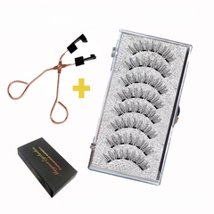 Quantum Magnetic False Eyelashes: Magnetic, Magnetic-Attach, 5-Magnet Design—Cross-Border European & American Style—Wholesale from Manufacturer