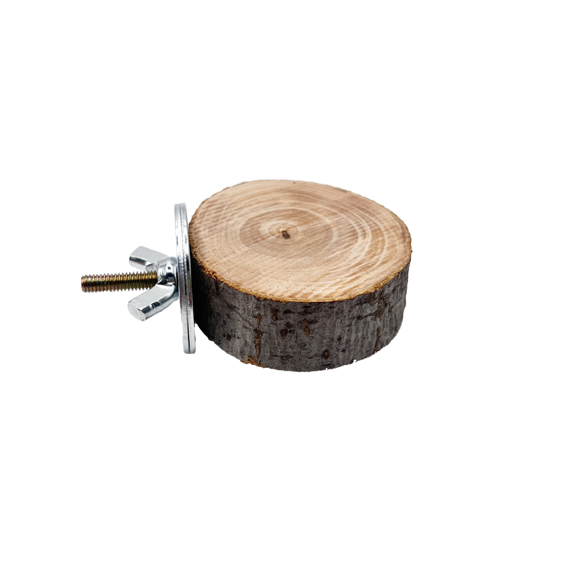 Juguete de hámster, marco de estación de pájaro loro, tronco, madera de manzana, plataforma redonda, accesorios para jaulas de pájaros, juguete de mordisco de madera para mascotas pequeñas image 6