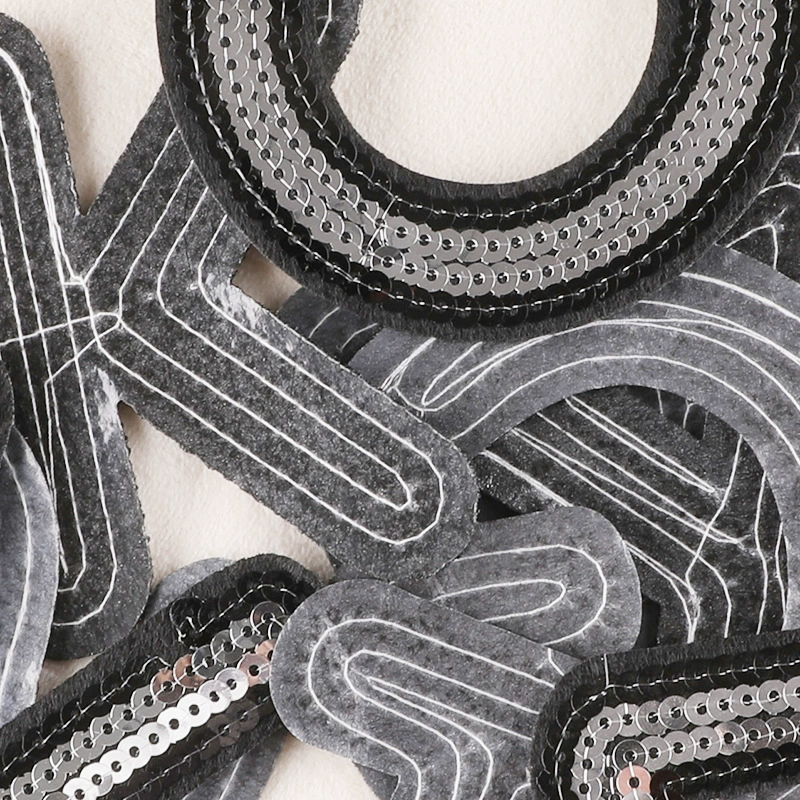Нашивка с embroidery букв Duoku PET стразовая жемчужная аппликация, тканевая бирка английский алфавит