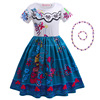 Children's small princess costume, clothing, long skirt, cosplay, with short sleeve