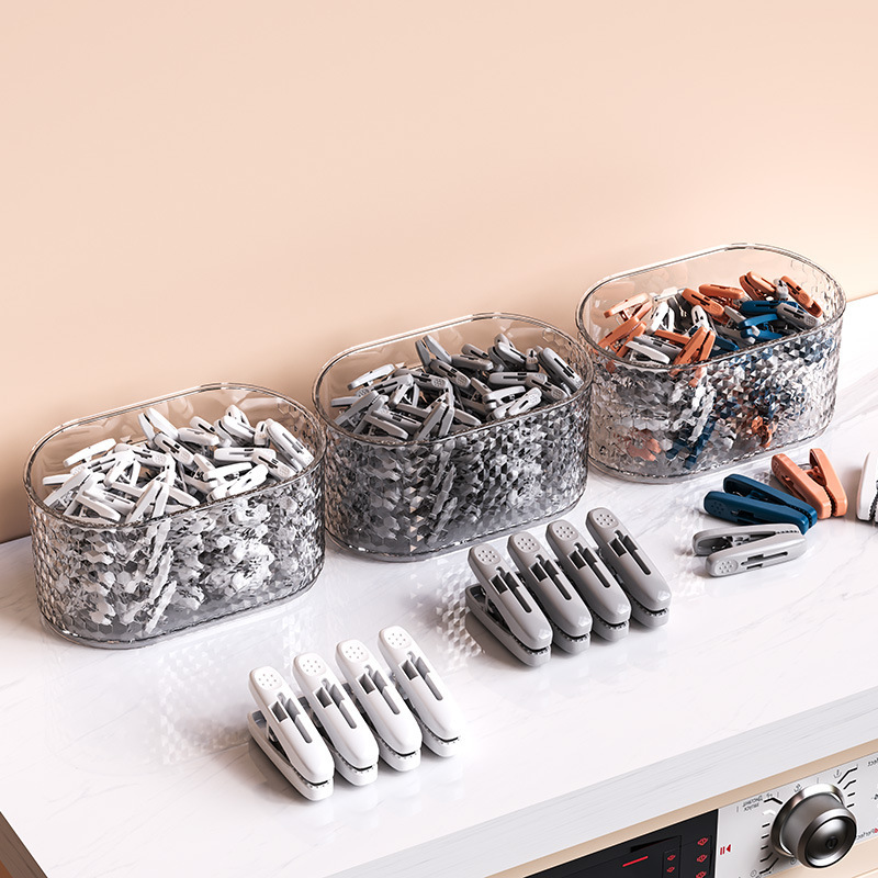 30 Pack Seamless Windproof Clip Wall Hanging Storage Box Drying Socks Clothes Plastic Clip Drying Trousers Anti-Riot Durable