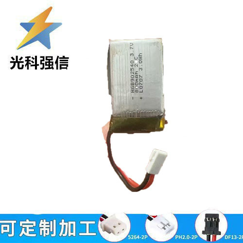 3.7V锂电池 902540/721855高倍率航模飞机动力800MAH 空对空插头