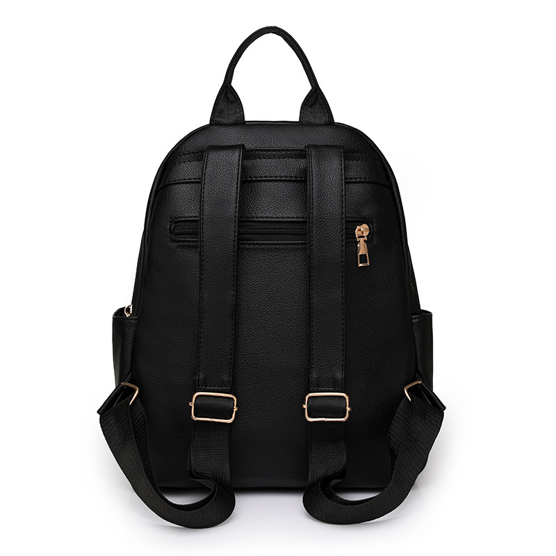 Comercio exterior al por mayor 2023 nueva mochila de PU para mujer coreana simple y versátil mochila de viaje al aire libre mochila escolar