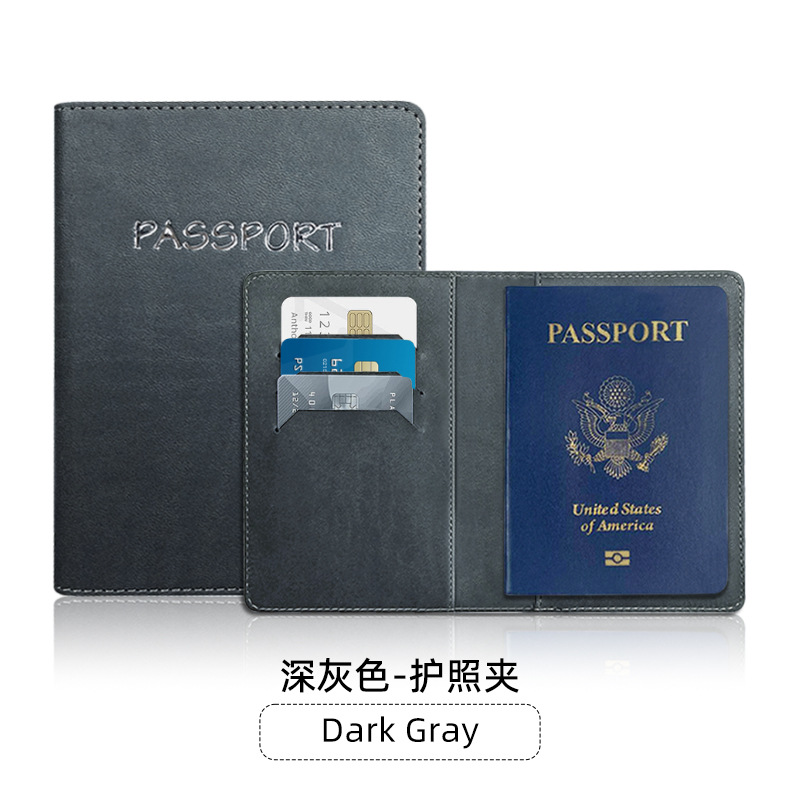 En stock pu cuero viajes negocios regalos pueden agregar logo pasaporte cubierta bolsa pasaporte titular cubierta protectora equipaje etiqueta traje