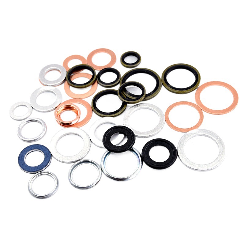 Aceite del coche tornillo de drenaje de aceite Junta junta de aluminio junta de cobre combinación de almohadilla modelo universal caja de traje mixto