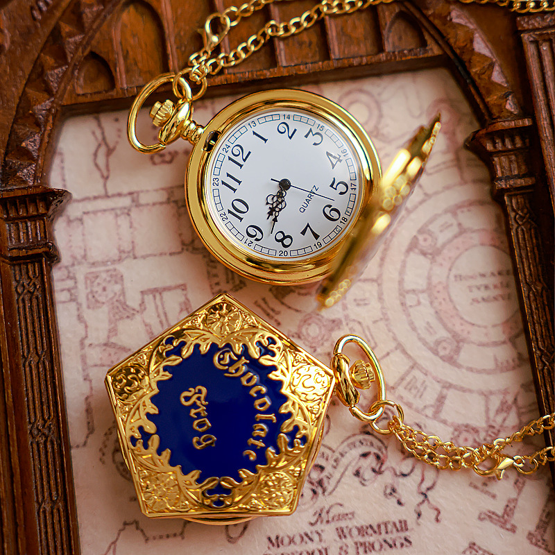 Harry Potter nuevo reloj de arena tallado con tapa flip hueco relojes de bolsillo relojes de collar relojes de estudiantes hombres y mujeres image 8