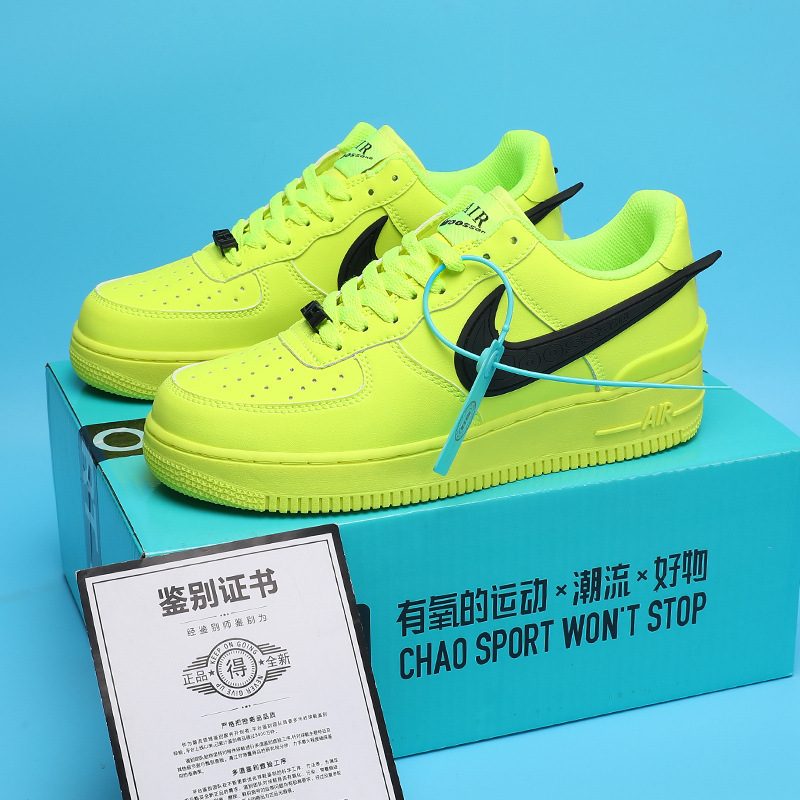Af1 Air Force One Fluorescent Green Men's Putian Autumn Putian Co-signed by AMBUSH Big Hook Green Board Shoes Women Af1 Air Force One Fluorescent Green Men's Putian Autumn Putian Co-signed by AMBUSH Big Hook Green Board Shoes Women