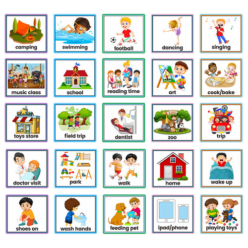 Kids Visual Schedule Daily Work Schedule Kids Visual Schedule Calendar