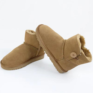 Snow Boots Women's Short Boots Plus Velvet Thickened Large Size Cotton Shoes Cross-Border Foreign Trade Low-Cut Women's Boots Aliexpress Dropshipping Snow Cotton
