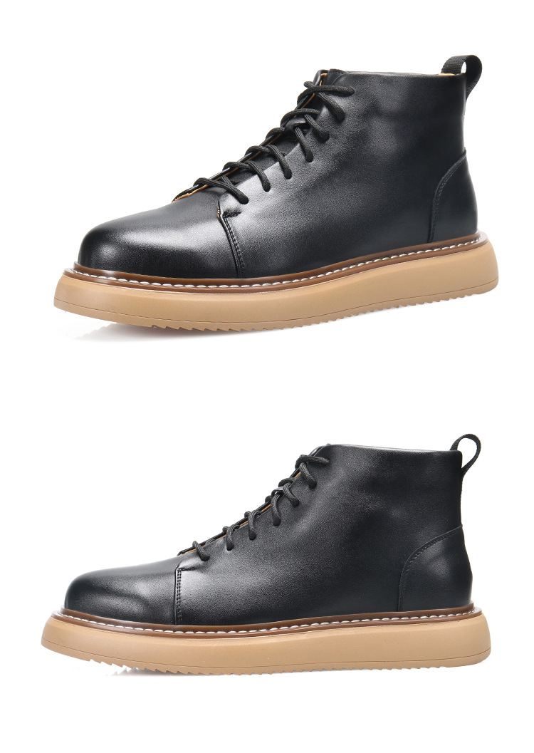 New boots Men's vintage cowhide classic big yellow boots_voghion.com