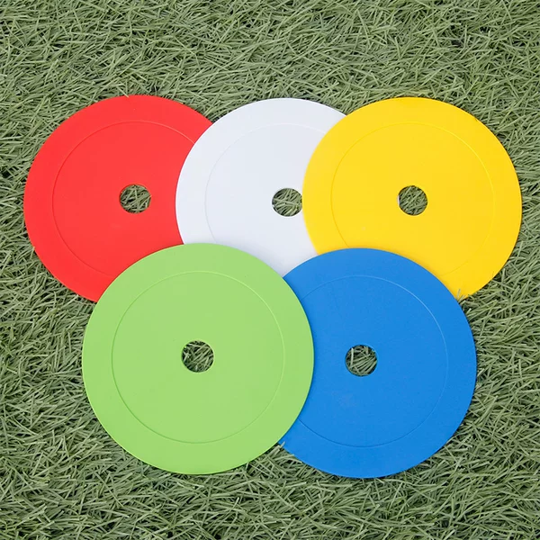 Football Training Landmark Sticker with Hole Flat Sign Disc Obstacle Sign Disc Basketball Taekwondo Training Marker