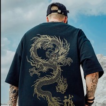 夏季新款短袖T恤男男装衣服美式男士半袖男生体恤宽松休闲情侣装