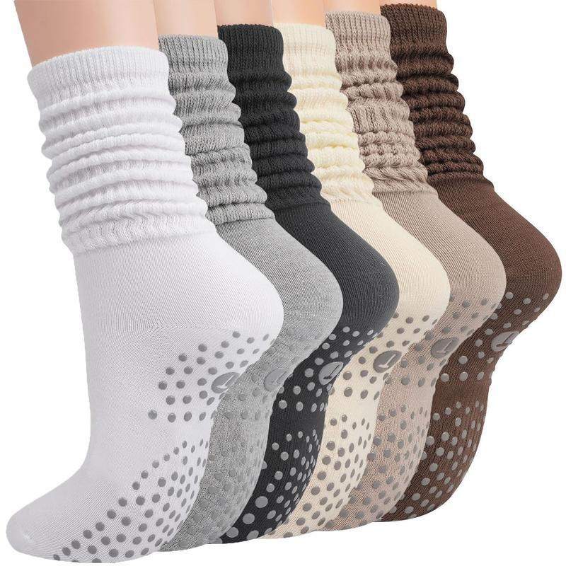 Long Tube Yoga Socks Solid Color Cotton Gauze Stockings Non-Slip Fitness Pilates Women's Calf Socks Sports Socks