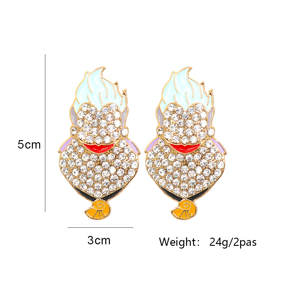 55622 Beautiful Creative Cartoon Funny Personalized Earrings Halloween Ghost Festival Earrings display picture 1