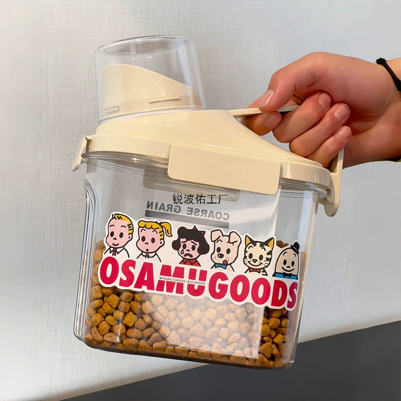 Бочка для хранения корма для кошек, бочка для корма для собак, герметичная влагонепроницаемая и защищенная от насекомых бочка для хранения продуктов, ящик для хранения пищевых зерен, большая емкость