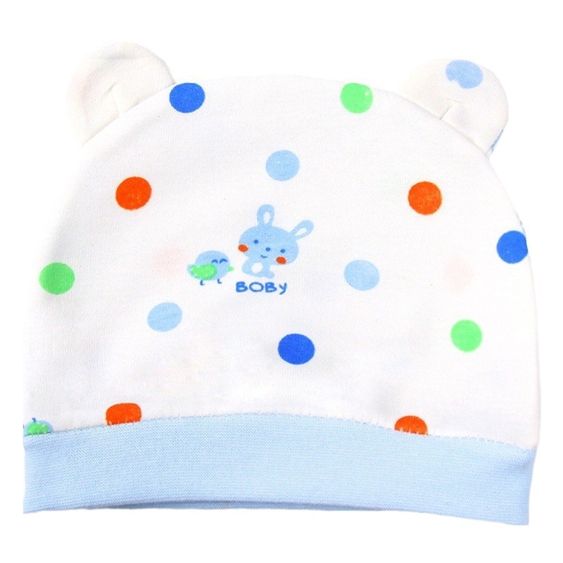 Spring and Summer Newborn Single-Layer Fetal Cap Binaural 0-3 Months Infant Soft Confinement Cap New Baby Windproof Cap
