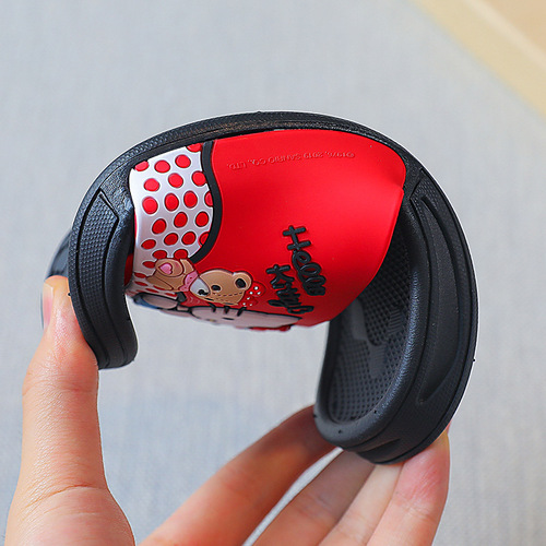 Three Lio Girls Spring and Summer New Kids Red Non-slip Home Indoor Household Cartoon Beach Swimming Pool Slippers