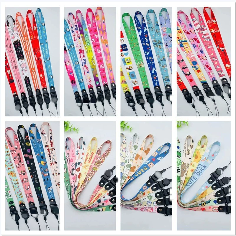 Два-в-одном ремешок для мобильного телефона с пряжкой на шею длинный широкий тканевый ремешок с мультяшным рисунком ремешок мульти-фигурка в наличии