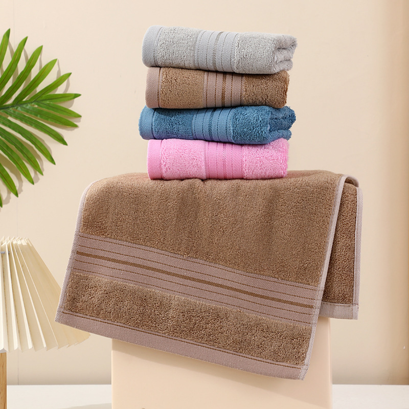 Medium-Sized 60X30 Face Wash Towel with Bright Silk, Bamboo Fiber, Soft and Absorbent, Household Wide-Width Bright Silk Plain Medium Towel