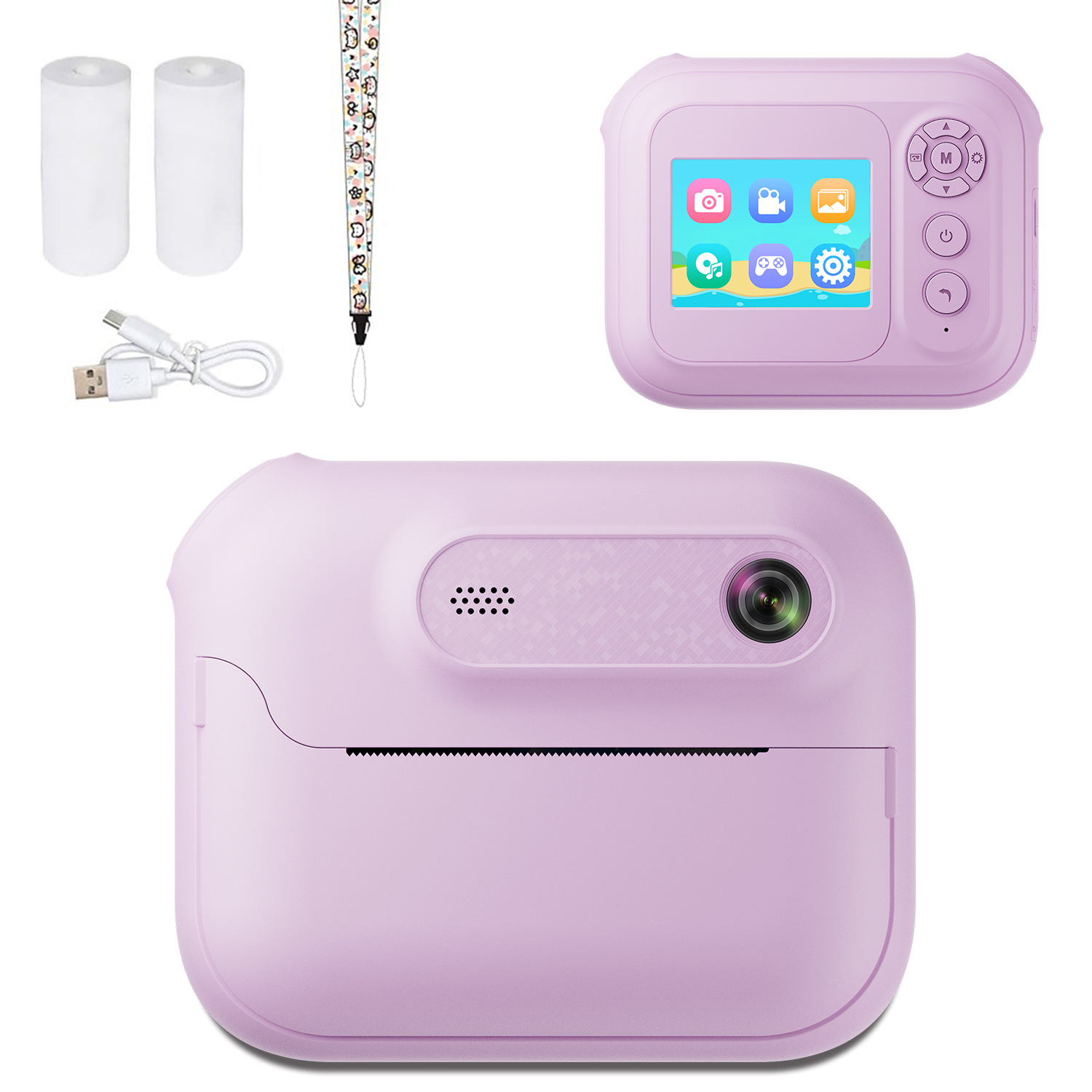 Nueva cámara de impresión Cámara digital para niños Polaroid lindo juguete de dibujos animados mini cámara de impresión HD