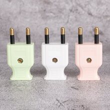 自主生产 泰国 柬埔寨 老挝 实芯两圆插头大功率插头 欧式4.8插头