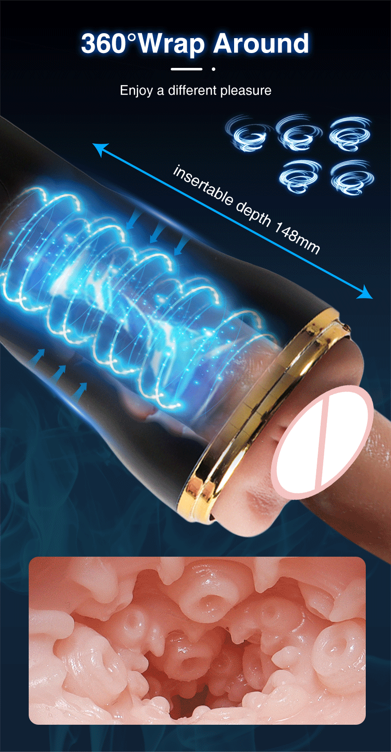 详情图05新品防阴倒模飞机杯吮吸震动阴茎训练器男用自慰器成人