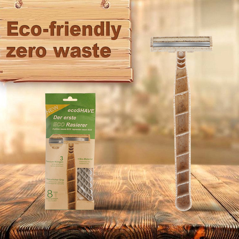 Wheat straw material razor disposable environmental protection material razor manual razor biodegradable razor Wheat straw material razor disposable environmental protection material razor manual razor biodegradable razor