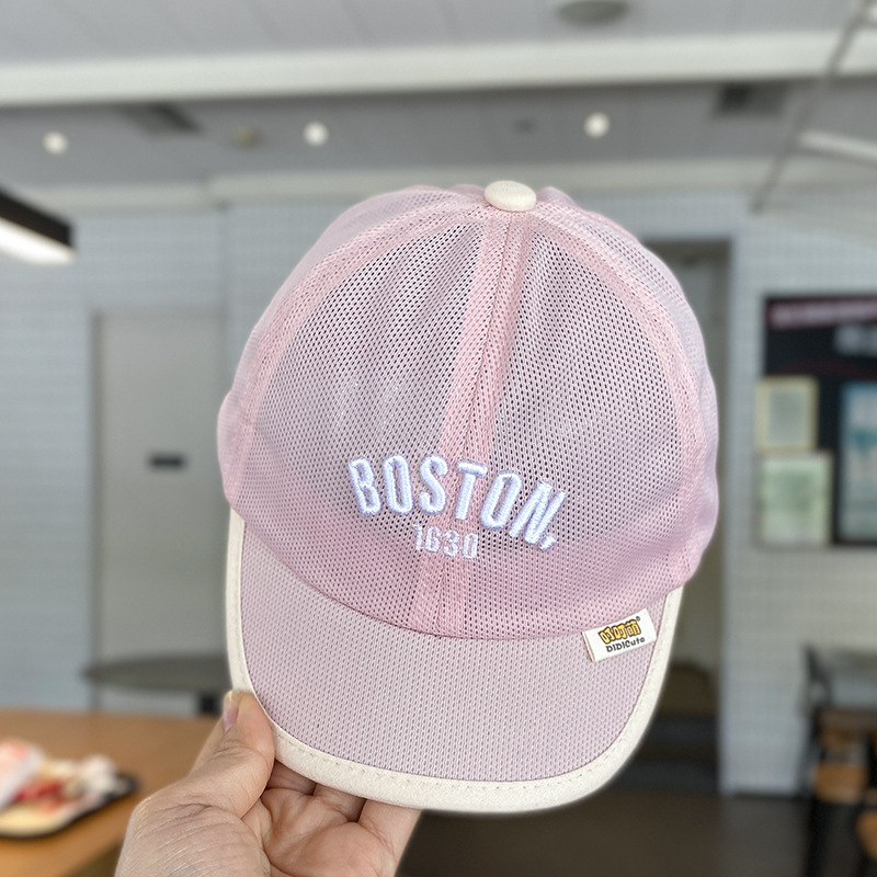 Sombrero de bebé verano malla fina transpirable niño lengua de pato japonesa gorra de béisbol verano viajes para niños sombreado verano