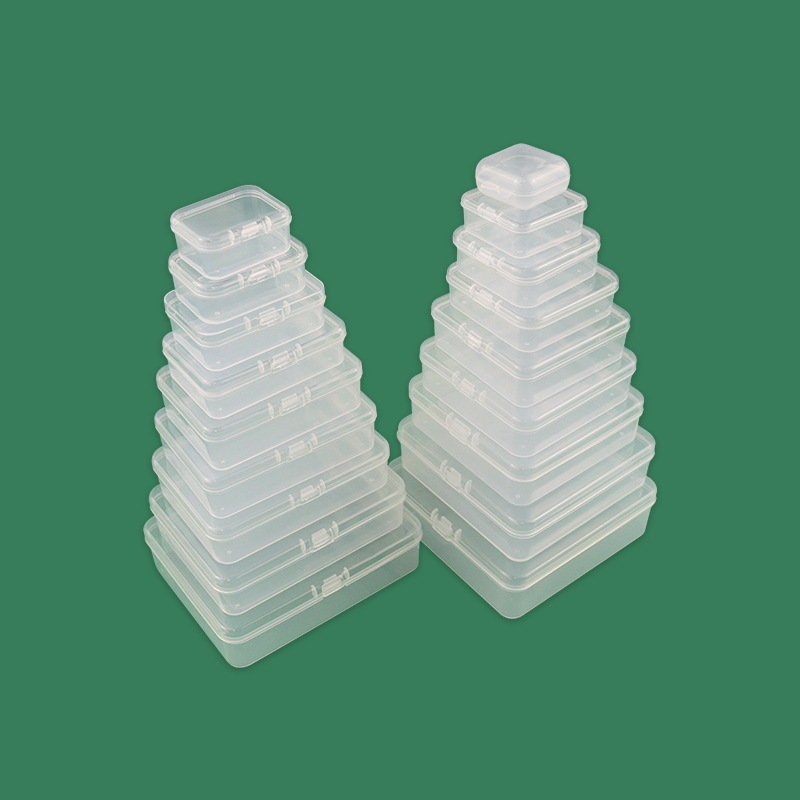 Transparent plastic box small square box transparent long earplugs box jewelry mini storage box small product packaging box