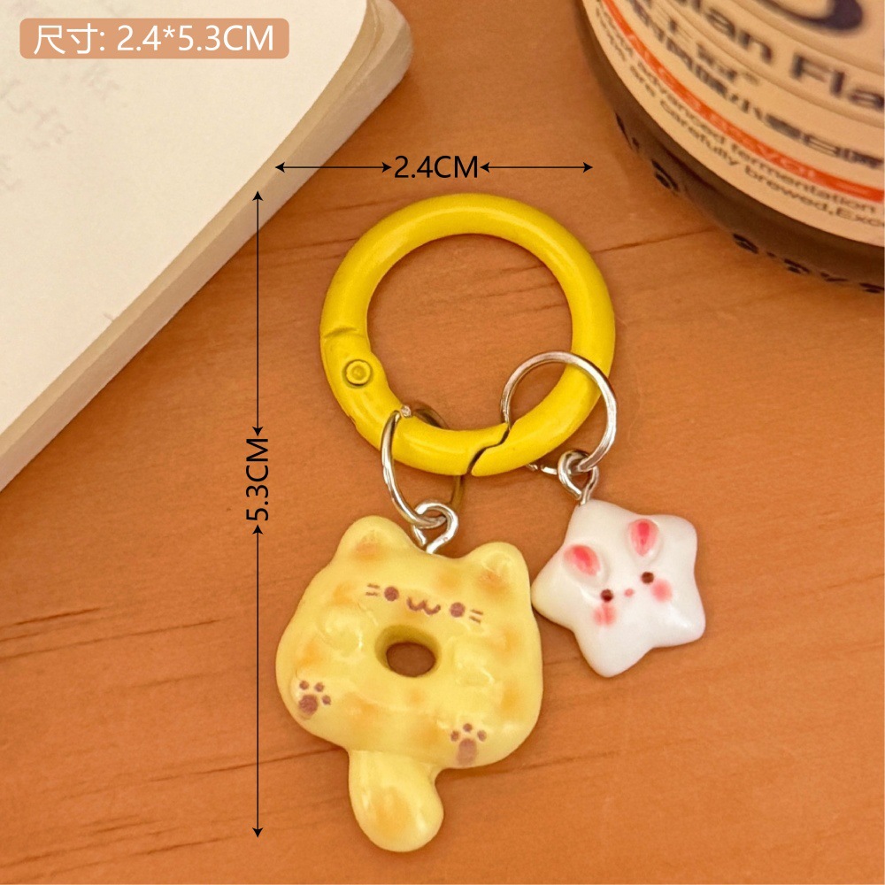 Nueva tienda de café creativa estrella colgante de llaver, corazón de niña colgante, bolsos colgantes, accesorios de miel