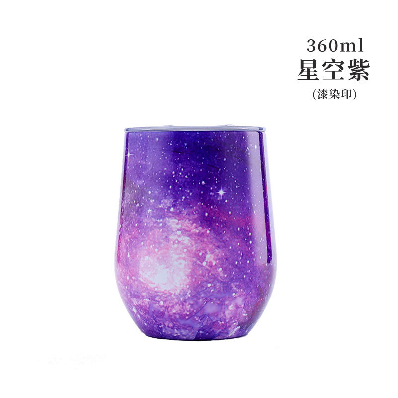 Taza de cáscara de huevo transfronteriza, taza de vino tinto de acero inoxidable de doble capa, taza de agua de gran barriga, taza de huevo al vacío en forma de U, taza termo, taza de cáscara de huevo