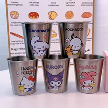 卡通304不锈钢水杯儿童杯家用喝水杯小杯宝宝口杯幼儿园喝水杯子