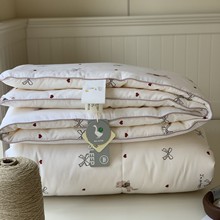 韩国大鹅全棉大豆被单人春秋被冬被 纯棉宿舍嵌绳全棉被芯被子