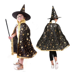 ハロウィーン子供マント小巫婆魔法使い舞台演技服装浮かれ騒ぎ祭りパーティー服工場直供