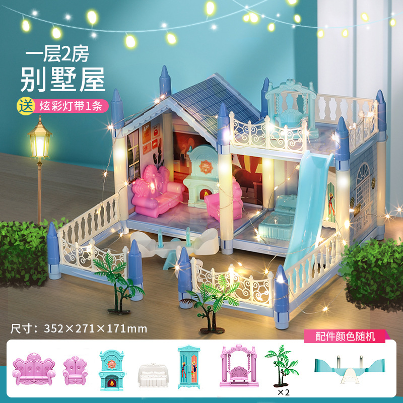 Casa de Juegos para niños juguetes grandes Villa princesa Castillo casa muñecas rompecabezas montado regalo del Día Los Niños la muchacha