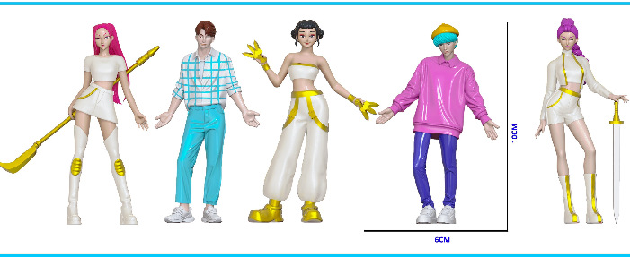 Caza de brujas transfronterizas 6 series de bolsas ciegas hechas a mano desmontaje Le muñeca modelo de muñeca decoración de escritorio llavero