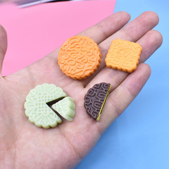 模擬食游中秋節サンドイッチ月餅樹脂部品diyクリームゴム飾り飾り飾り飾りキーホルダー